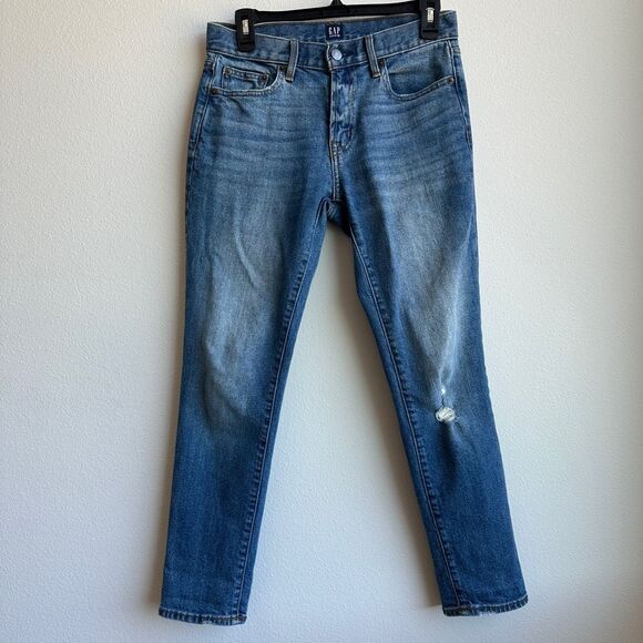 GAP Best Girlfriend Jeans Relaxed Light Wash Size 24 Petite High Rise Comfort - Picture 1 of 7